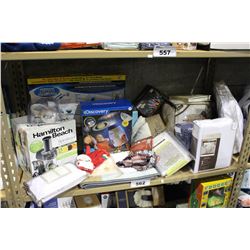 SHELF LOT OF DEPARTMENT STORE GOODS: HURRICANE SCRUBBER, SPIRALIZER DUVET COVER AND MORE