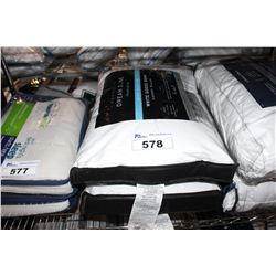 PAIR OF WHITE GOOSE DOWN SIDE SLEEPER PILLOWS