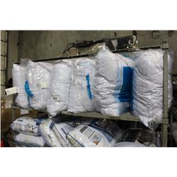 SHELF LOT OF EURO SIZE PILLOWS