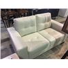 Image 2 : WHITE LEATHER SOFA AND LOVE SEAT