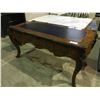 Image 1 : FRENCH STYLE LEATHER TOP WRITING DESK WITH THREE DRAWERS