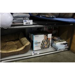 SHELF LOT OF DEPARTMENT STORE GOODS: MASSAGING SHAWL, PET BED AND MORE