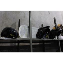 SNOWBOARD AND HELMET