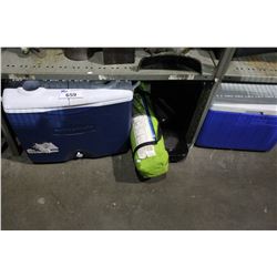 SHELF LOT COOLER AND CAMPING GEAR