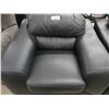 Image 2 : NEW BLACK PREMIER LEATHER LOVE SEAT & MATCHING CHAIR