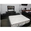 Image 1 : 5 PIECE QUEEN MAHOGANY BEDROOM SUITE (INCLUDES - 4 DRAWER BED FRAME, DRESSER WITH MIRROR, TWO