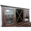 Image 3 : 11 DRAWER DARK STAINED SIDE BOARD WITH TOP WINE RACK 62.5"W X 79.5"H X 19"D