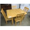 Image 1 : MAPLE DINING ROOM TABLE & 4 CHAIRS (42.75"L X 31.5"W X 30"H)