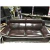 Image 2 : BROWN LEATHER MODERN 3 PCS SOFA, LOVESEAT & CHAIR SET