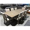 Image 2 : CONTEMPORARY  DINING TABLE WITH 1  LEAF, 8 CHAIRS