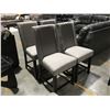 Image 2 : SET OF 4 GREY UPHOLSTERED COUNTER HEIGHT DINING CHAIRS