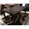 Image 2 : DARK BROWN FINISH DINING TABLE WITH JACK KNIFE LEAF