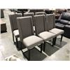 Image 2 : SET OF 6 GREY UPHOLSTERED DINING CHAIRS