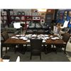 Image 2 : MAHOGANY FINISH DINING TABLE WITH 1 LEAF & 5 CHAIRS