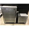 Image 1 : 2 PCS GREY BEDROOM DRESSER SET - 5 DRAWER HIGH BOY & 2 DRAWER NIGHT STAND