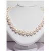 Image 2 : STERLING SILVER GENUINE FRESHWATER PEARL (10-12MM) NECKLACE 17" INSURANCE VALUE $1080