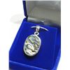 Image 2 : STERLING SILVER ABALONE NECKLACE WITH CHAIN (APP. 12G). RETAIL $300