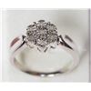 Image 2 : STERLING SILVER RING WITH 7 DIAMONDS IN ILLUSION SETTING. RETAIL $200