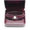 Image 2 : GENUINE GARNET (JANUARY BIRTHSTONE) AND CULTURED PEARL FLEXIBLE SIZE BRACELET APPRAISED $465