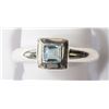 Image 2 : STERLING SILVER GENUINE BLUE TOPAZ RING (APP. 6G). RETAIL $200