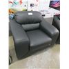 Image 2 : NEW BLACK LEATHER LOVE SEAT & MATCHING CHAIR