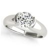 Image 2 : 1 CTW Certified VS/SI Diamond Solitaire Ring 18K White Gold - REF-331W4H - 27804