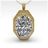 Image 2 : 1 CTW VS/SI Oval Cut Diamond Solitaire Necklace 18K Yellow Gold - REF-287H8W - 36001