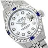 Image 1 : Rolex Ladies Stainless Steel, Diam Dial & Diam/Sapphire Bezel, Saph Crystal - REF-355N6F
