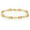 Image 1 : 6.02 CTW Citrine & Diamond Bracelet 10K Yellow Gold - REF-34N8Y - 10803