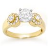 Image 1 : 1.38 CTW Certified VS/SI Diamond Ring 14K Yellow Gold - REF-351W3H - 11358