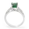 Image 2 : 1.76 CTW Emerald & Diamond Ring 10K White Gold - REF-35H6W - 14548