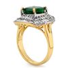 Image 2 : 5.95 CTW Emerald & Diamond Ring 14K Yellow Gold - REF-118H4W - 12963