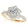 Image 1 : 1.09 CTW Certified VS/SI Diamond Solitaire Halo Ring 18K Yellow Gold - REF-142Y2N - 26502