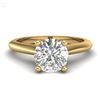 Image 2 : 1.08 CTW VS/SI Diamond Solitaire Art Deco Ring 18K Yellow Gold - REF-361M8F - 37288