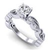 Image 1 : 1.01 CTW VS/SI Diamond Solitaire Art Deco Ring 18K White Gold - REF-218M2F - 37316