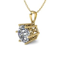 0.50 CTW Certified VS/SI Diamond Necklace 18K Yellow Gold - REF-84H9W - 35860