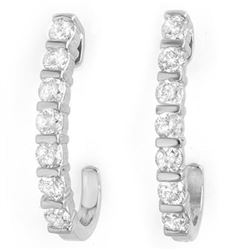 0.75 CTW Certified VS/SI Diamond Earrings 18K White Gold - REF-78W5H - 14000