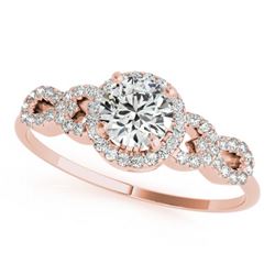 1.33 CTW Certified VS/SI Diamond Solitaire Ring 18K Rose Gold - REF-367Y5N - 27964