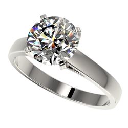 2.50 CTW Certified H-SI/I Quality Diamond Solitaire Engagement Ring 10K White Gold - REF-883H6W - 33