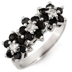 1.25 CTW Vs Certified Black & White Diamond Ring 10K White Gold - REF-51Y5N - 13767