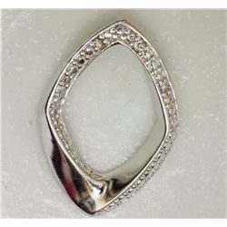 #12-STERLING SILVER DIAMOND PENDANT
