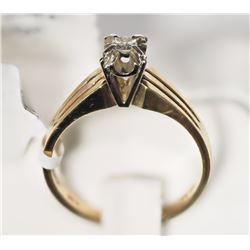 #16-10KT YELLOW GOLD DIAMOND (0.06CT) RING