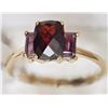 Image 2 : #22-9KT YELLOW GOLD GARNET (2.41CT) RING