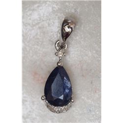 #25-14KT WHITE GOLD BLUE SAPPHIRE (0.52CT) &