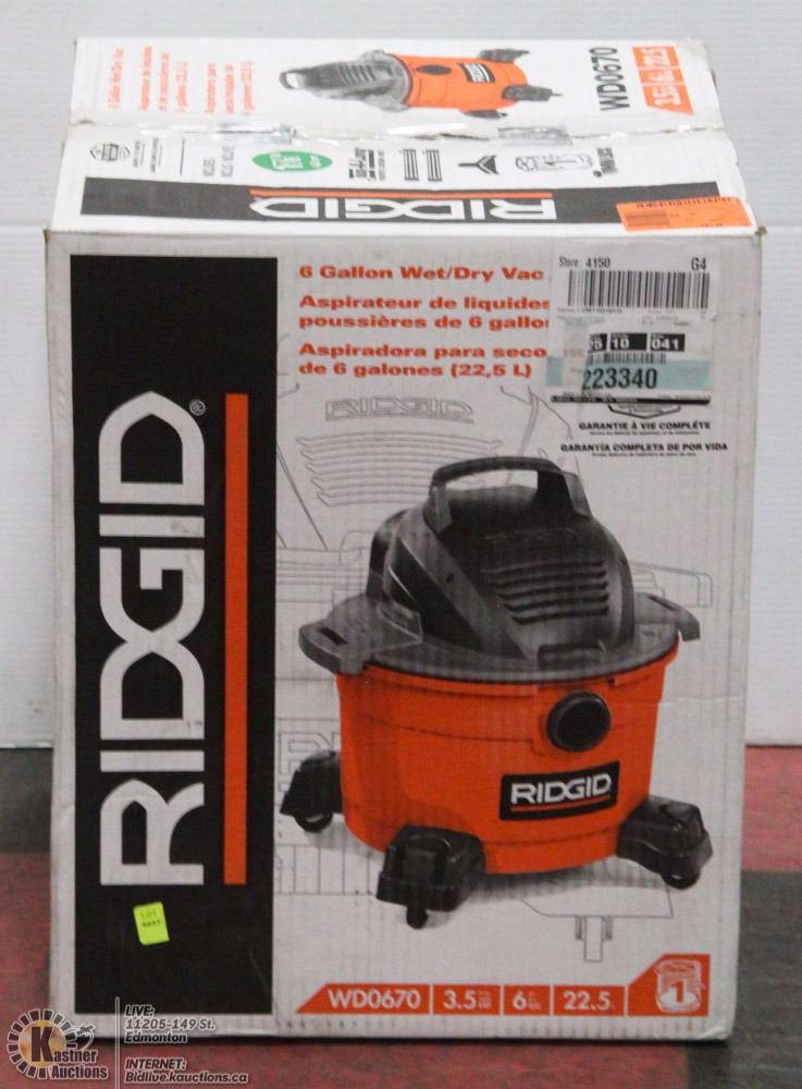 RIDGID 6 GALLON WET/DRY VAC