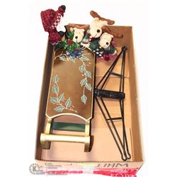 BOX WITH HEAVY FOLDING METAL CHRISTMAS TREE