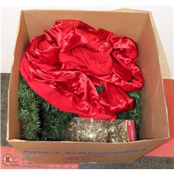 LARGE BOX OF GARLAND -  3 SPRUCE GARLANDS 8' LONG-