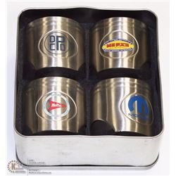 SET OF 4 MOPAR DODGE  ALUMINUM BEER CAN HOLDERS