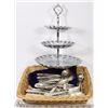 Image 1 : 29 PC SET - SILVER PLATED SILVERWARE W/ 3 TIER