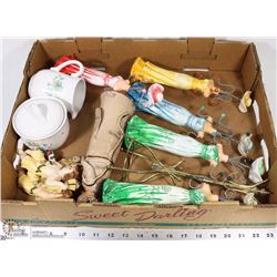FLAT WITH JEWELRY DISPLAYS AND CREAM SUGAR SET